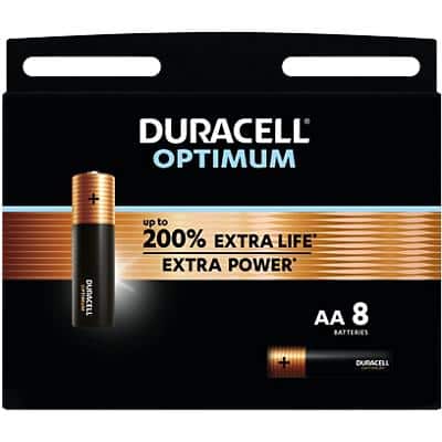 Duracell Batterijen Optimum AA Alkaline 1.5 V 8 Stuks