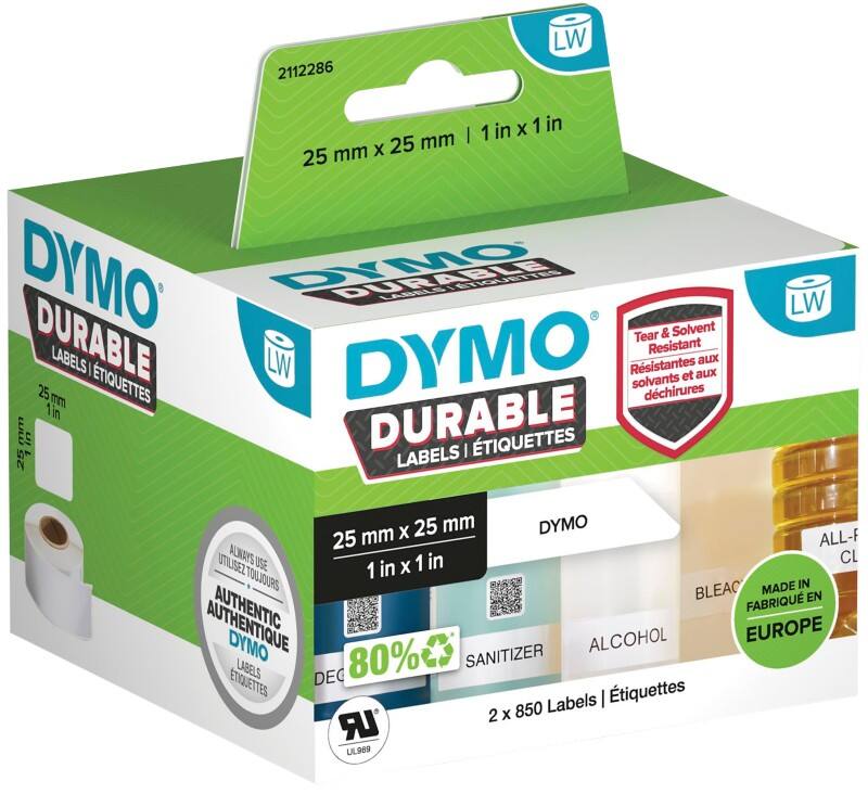 DYMO LW Etiketten 2112286 Zelfklevend 25 x 25 mm Wit 1700 Stuks