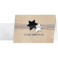 Sigel Modern Christmas Kerstkaarten met enveloppen Christmas Wrapping C5/6 Bruin 25 kaarten + 25 enveloppen