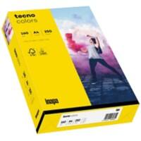 Papier couleur A4 tecno Jaune 160 g/m² Mat 250 Feuilles