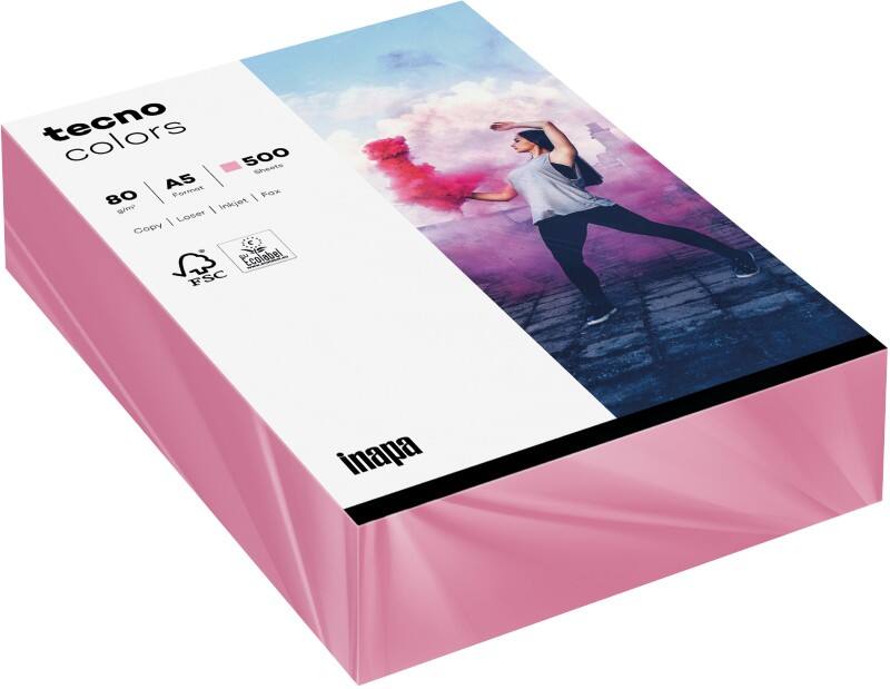 tecno A5 Gekleurd papier Roze 80 g/m² 500 Vellen