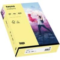 tecno A4 Gekleurd papier Geel 80 g/m² 500 Vellen