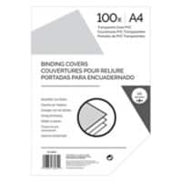 Couverture pour reliure A4 145 microns PVC (Polychlorure de vinyle) Transparent 100 Unités