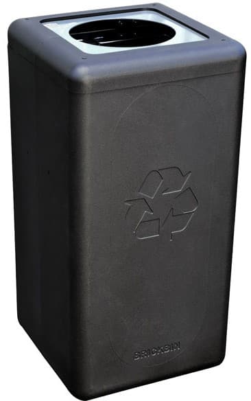 Brickbin Prullenbak 65 l Zwart Roestvrij staal 561673.0000