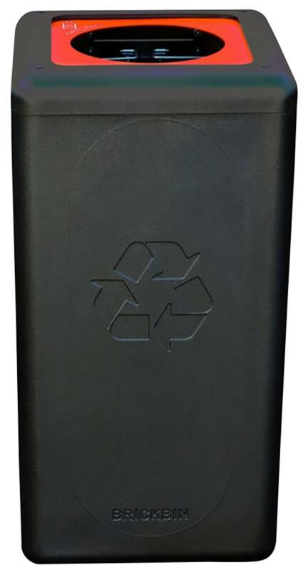 Brickbin Prullenbak 65 l Zwart Gerecycled plastic (HDPE) 561675