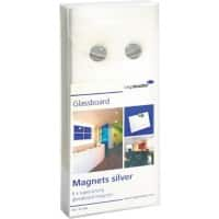 Aimant Legamaster Glassboard Rond Argenté 12 mm 6 Unités