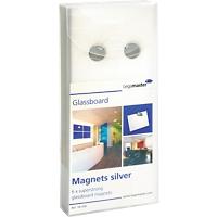 Legamaster Glassboard Rond Magneten Zilver 12 mm 6 Stuks