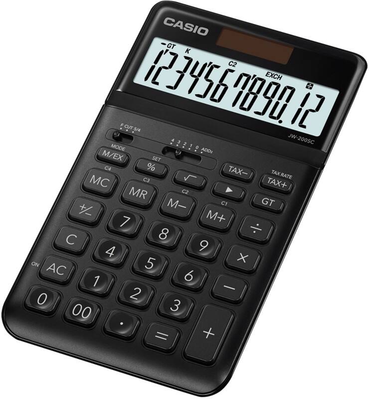 Casio Bureaurekenmachine JW-200SC-BK 12-cijferige display Zwart