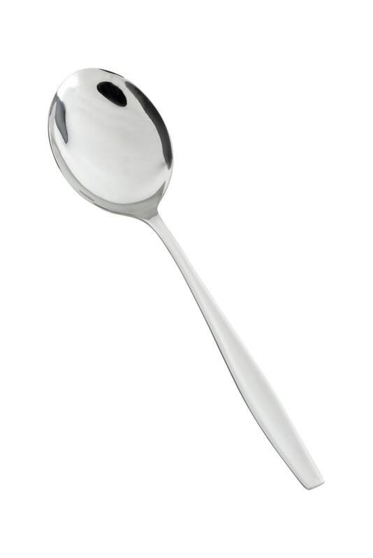 Cuillère de service Resistance en acier inoxydable Argenté Paquet de 12