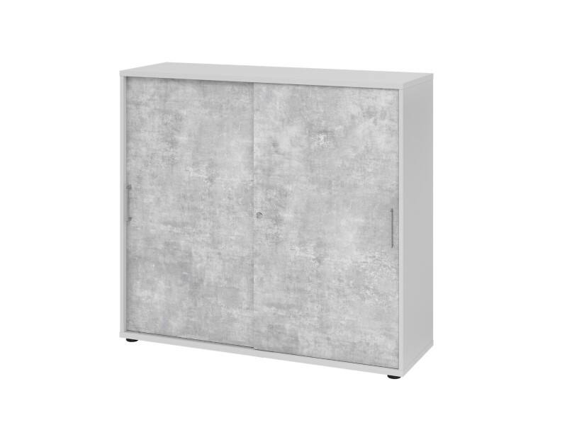 Armoire Hammerbacher Aggloméré 4 Étagères Verrouillable  Gris