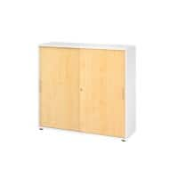 Armoire Hammerbacher V1753S/W/3/BS Blanc 120 x 40 x 110 cm