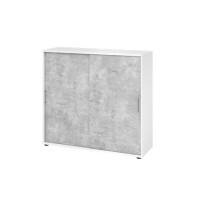 Armoire Hammerbacher Aggloméré 4 Étagères Verrouillable  Blanc