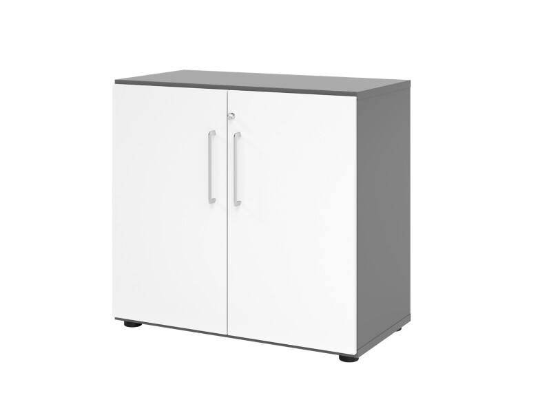 Armoire Hammerbacher Aggloméré 1 Étagère Verrouillable  Graphite, Blanc