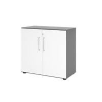 Hammerbacher Kast V928T2/G/W/BS Grafiet, Wit 80 x 42 x 74,6 cm