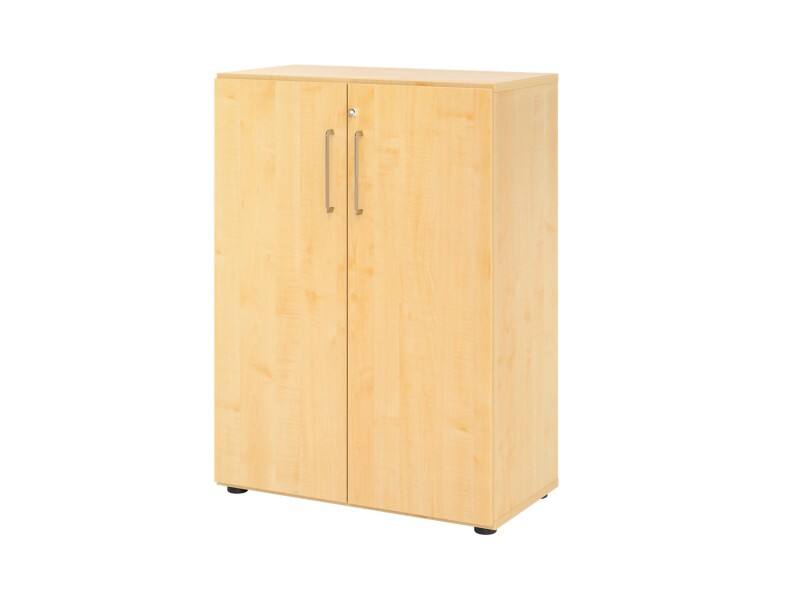 Hammerbacher Kast Spaanplaat 2 Planken Afsluitbaar  Ahorn Bruin