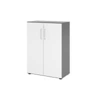 Armoire Hammerbacher Aggloméré 2 Étagères Verrouillable  Graphite, Blanc