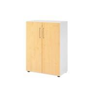Armoire Hammerbacher Aggloméré 2 Étagères Verrouillable  Érable Blanc