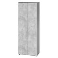Armoire Hammerbacher Aggloméré 5 Étagères Verrouillable  Béton Graphite