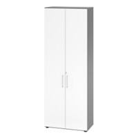 Armoire Hammerbacher Aggloméré 5 Étagères Verrouillable  Graphite, Blanc