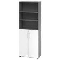 Armoire Hammerbacher Aggloméré 5 Étagères  Graphite, Blanc