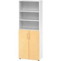 Schrank Hammerbacher Aggloméré 5 Étagères  Blanc Érable