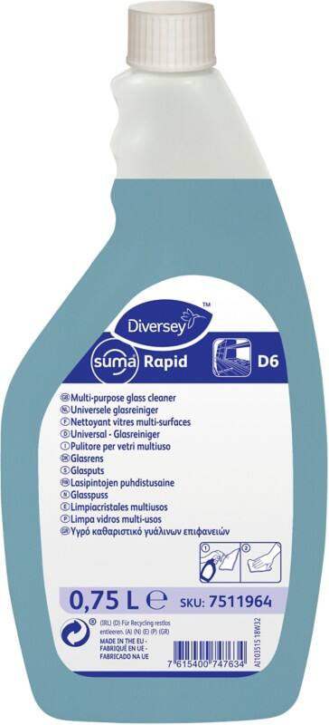 Suma Glasreiniger spray Rapid Suma D6 750 ml Vloeibaar