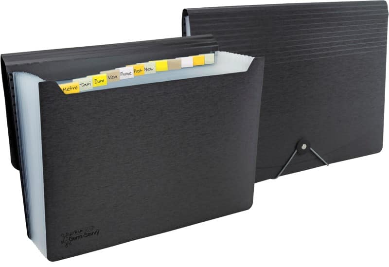 Rapesco Germ-Savvy Harmonicamap 13 Vakken A4 PP (Polypropeen) Zwart 1638