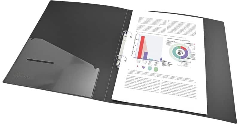 Rapesco Germ-Savvy 25 mm Ringband PP (Polypropeen) A4 2 Ringen Zwart 4 Stuks