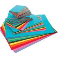 Tutorcraft Multikleur Gekleurd papier in verschillende maten en 10 verschillende kleuren 225 gsm Pak van 1500 Vellen