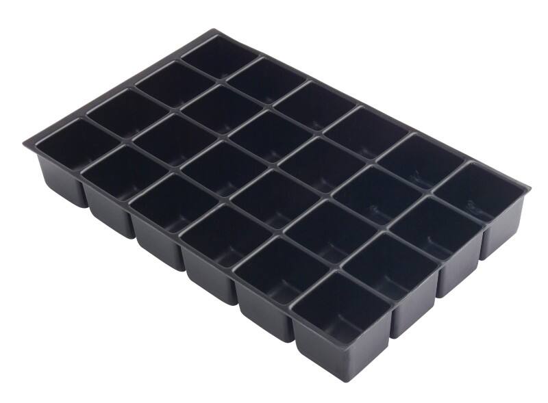 Bisley Multilade inzetstuk met 24 compartimenten Zwart 51 mm Pak van 5