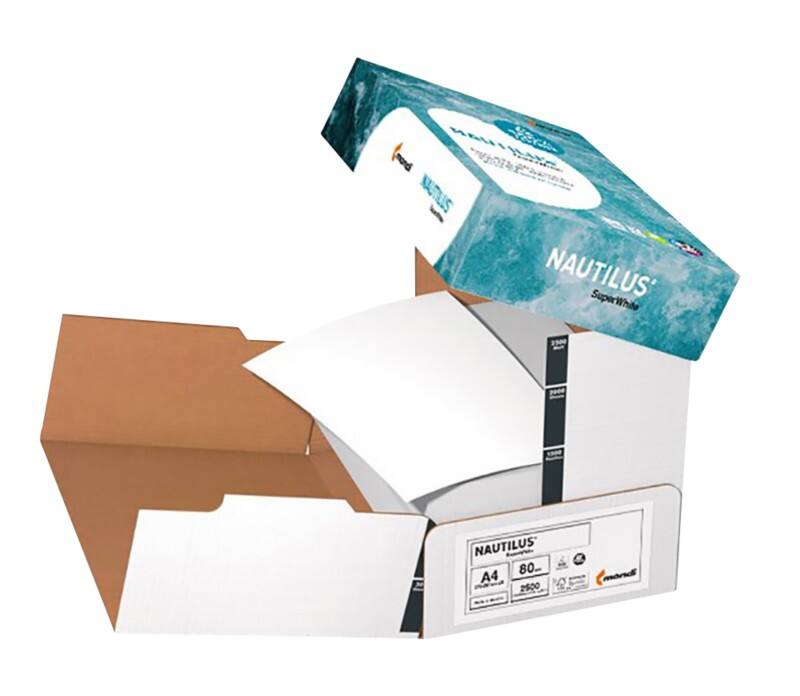 Nautilus SuperWhite A4 Kopieerpapier  80 g/m² Glad Wit 2500 Vellen