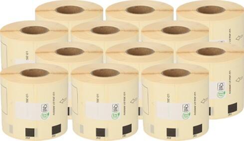 Etiketrol Compatibel DK-11202 Zelfklevend 62 x 100 mm 12 Rollen à 300 Etiketten