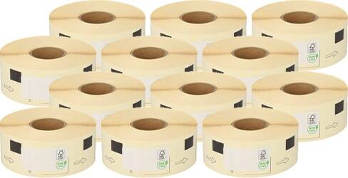 Labels Compatibel DK-11201 DK-11201 klevend 29 x 90 mm 12 Rollen à 400 Etiketten