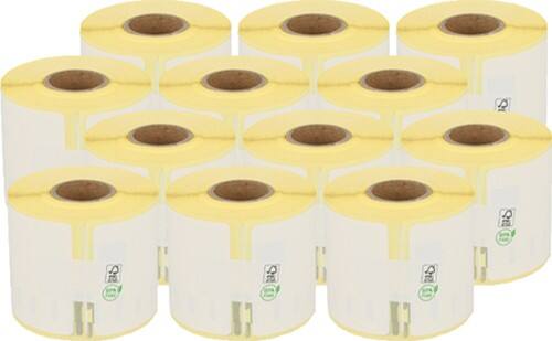 Rouleau d'étiquettes Compatible 99014 S0722420 Autocollantes 54 x 101 mm 12 Rouleaux de 220 Étiquettes