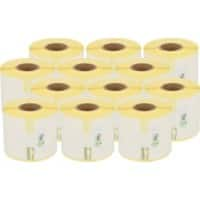 Rouleau d'étiquettes Compatible 99014 S0722420 Autocollantes 54 x 101 mm 12 Rouleaux de 220 Étiquettes