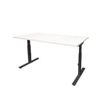 Bureau Schaffenburg Linesto Plus Blanc, noir 120 x 80 x 65,5 - 85,5 cm