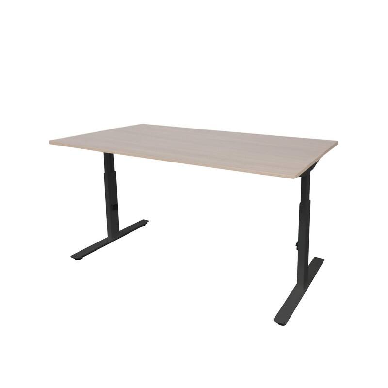 Bureau Schaffenburg Linesto Plus Hauteur ajustable Rectangulaire Chêne T-Pied 1400 (l) x 800 (p) x 655 (H) mm Mélamine