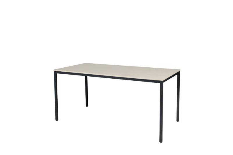 Bureau Schaffenburg Domino Basic Chêne 4 pieds métalliques 1200 (l) x 800 (p) x 740 (H) mm Mélamine