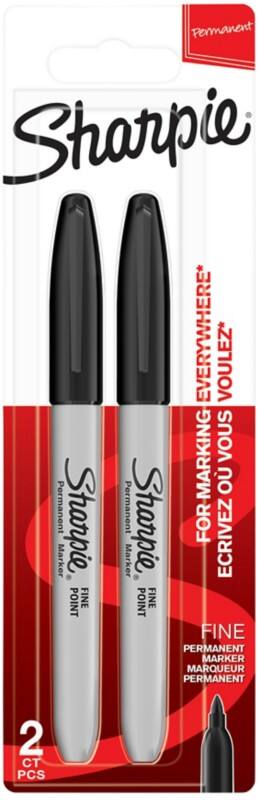 Sharpie Ronde punt 1 mm Zwart 2 Stuks