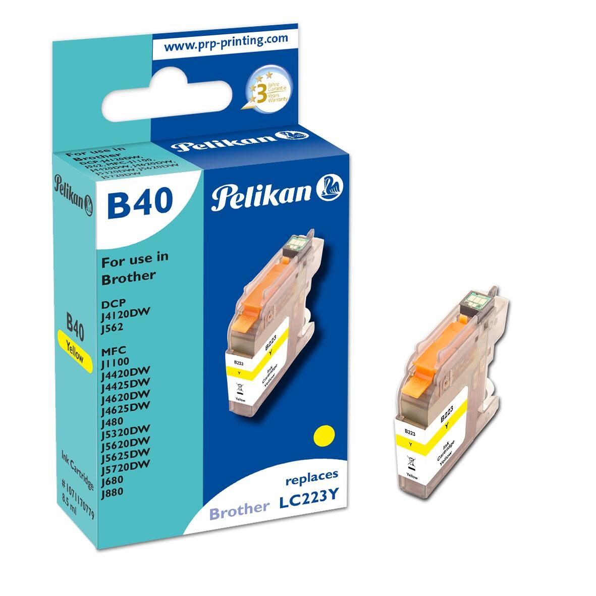 Cartouche jet d’encre Pelikan compatible Brother LC-223 Jaune