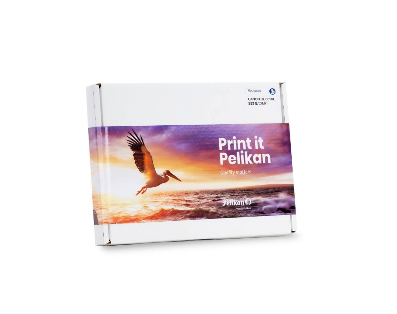 Cartouche jet d’encre Pelikan compatible Canon CL-551 XL Noir, cyan, magenta, jaune 4 unités