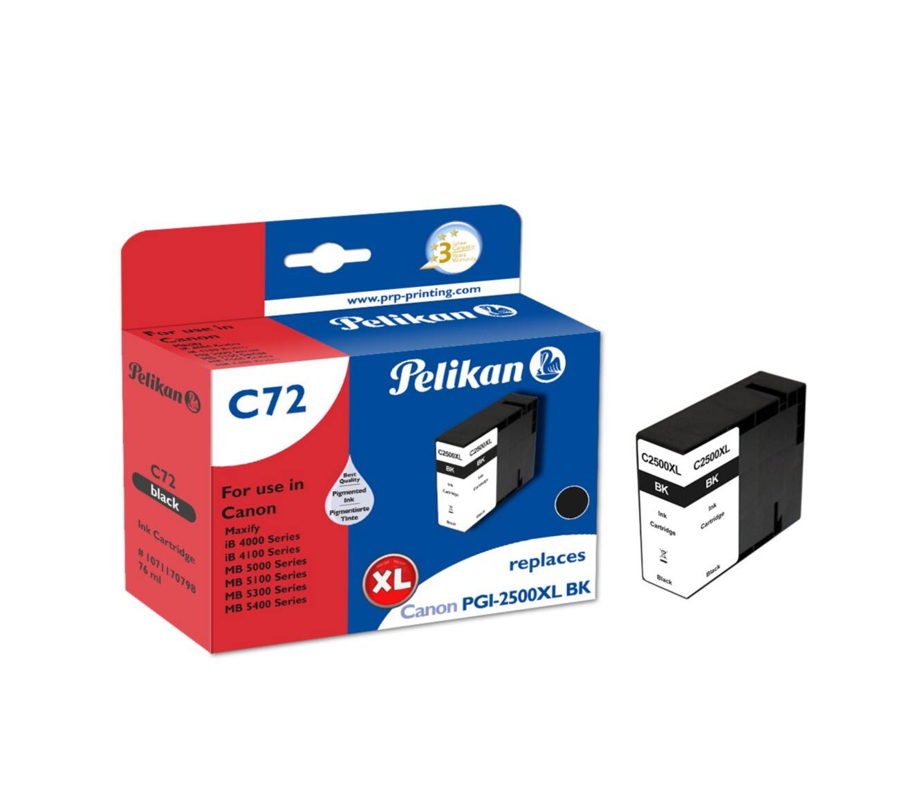 Cartouche jet d’encre Pelikan compatible Canon PGI-2500XL Noir