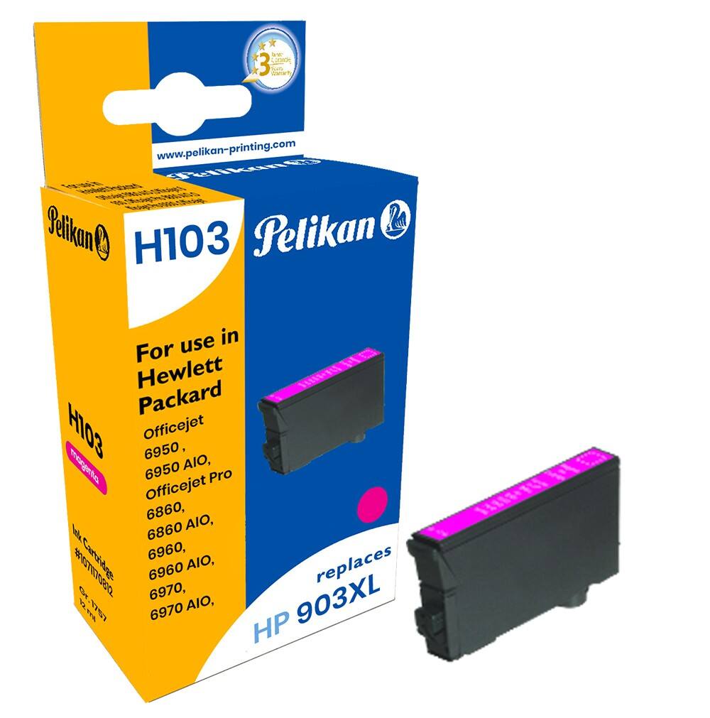 Cartouche d'encre Pelikan Compatible HP T6M07AE Magenta 825 pages