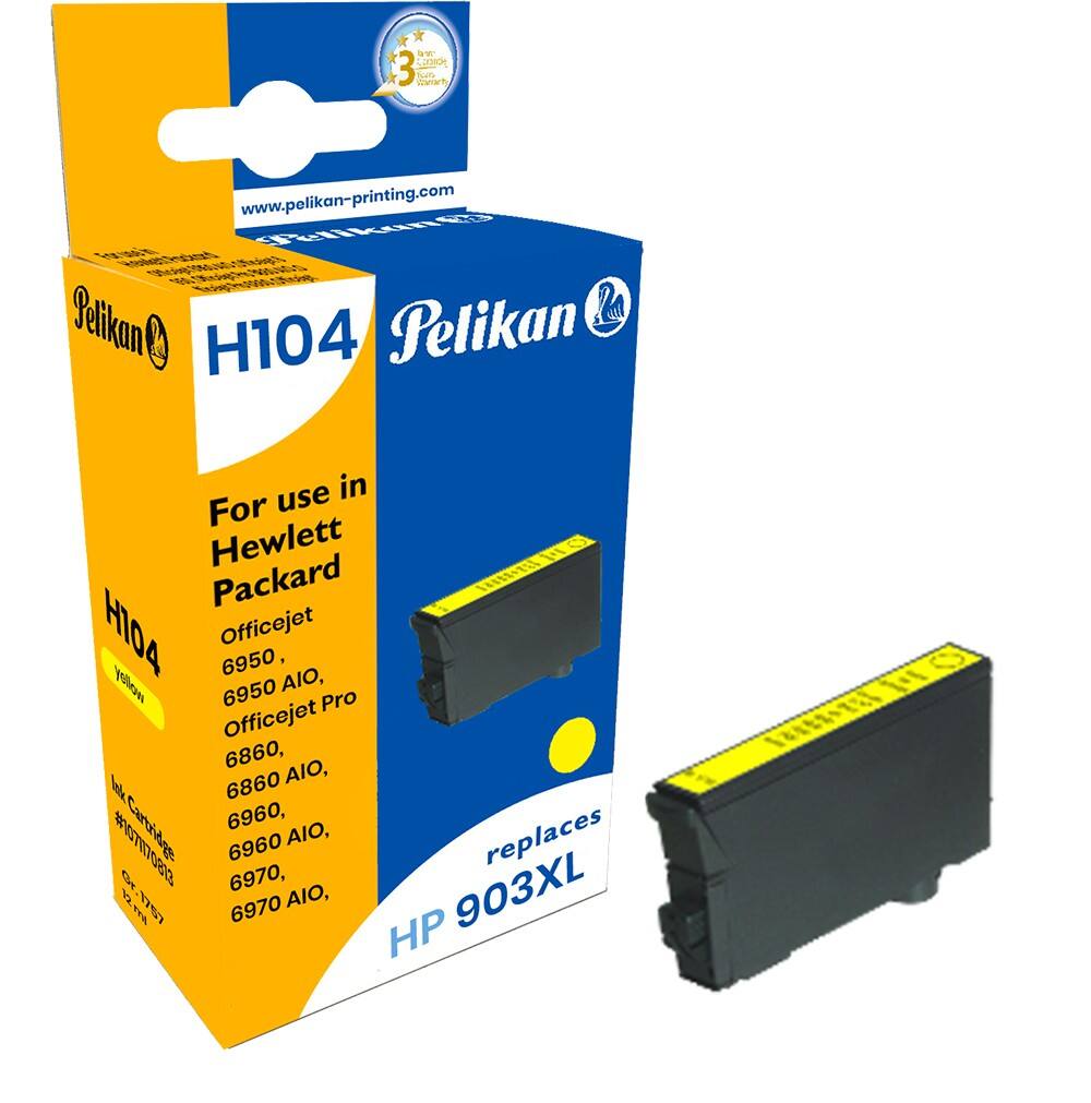 Cartouche jet d’encre Pelikan Compatible HP T6M11AE Jaune 825 pages