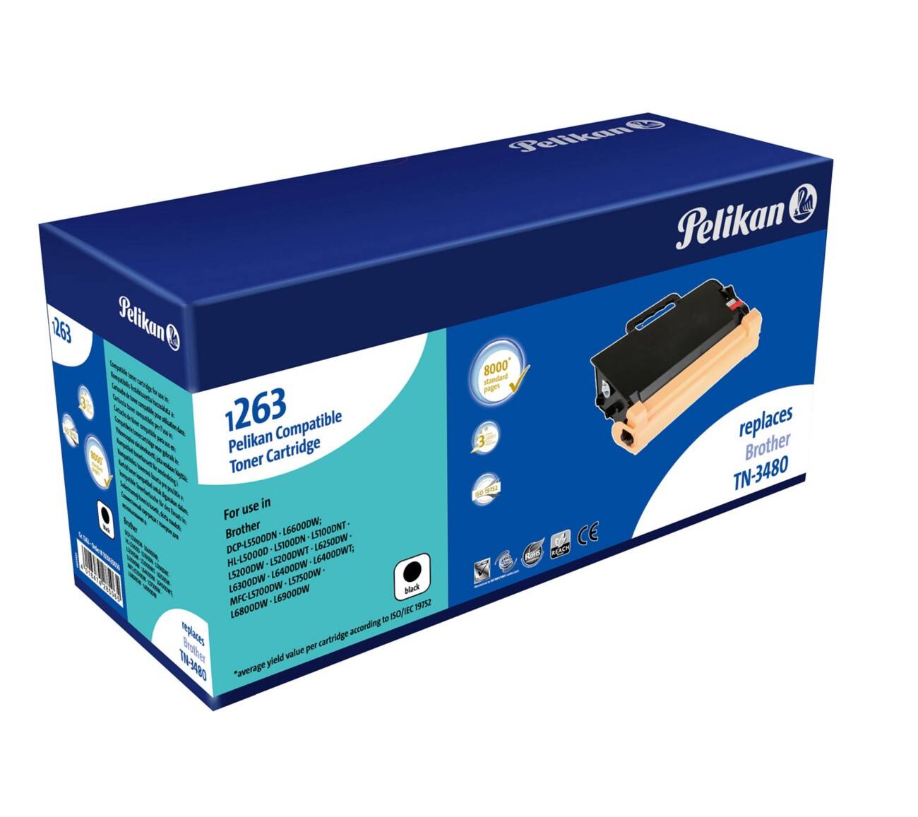 Pelikan Compatibel Brother Toner TN-3480 Zwart