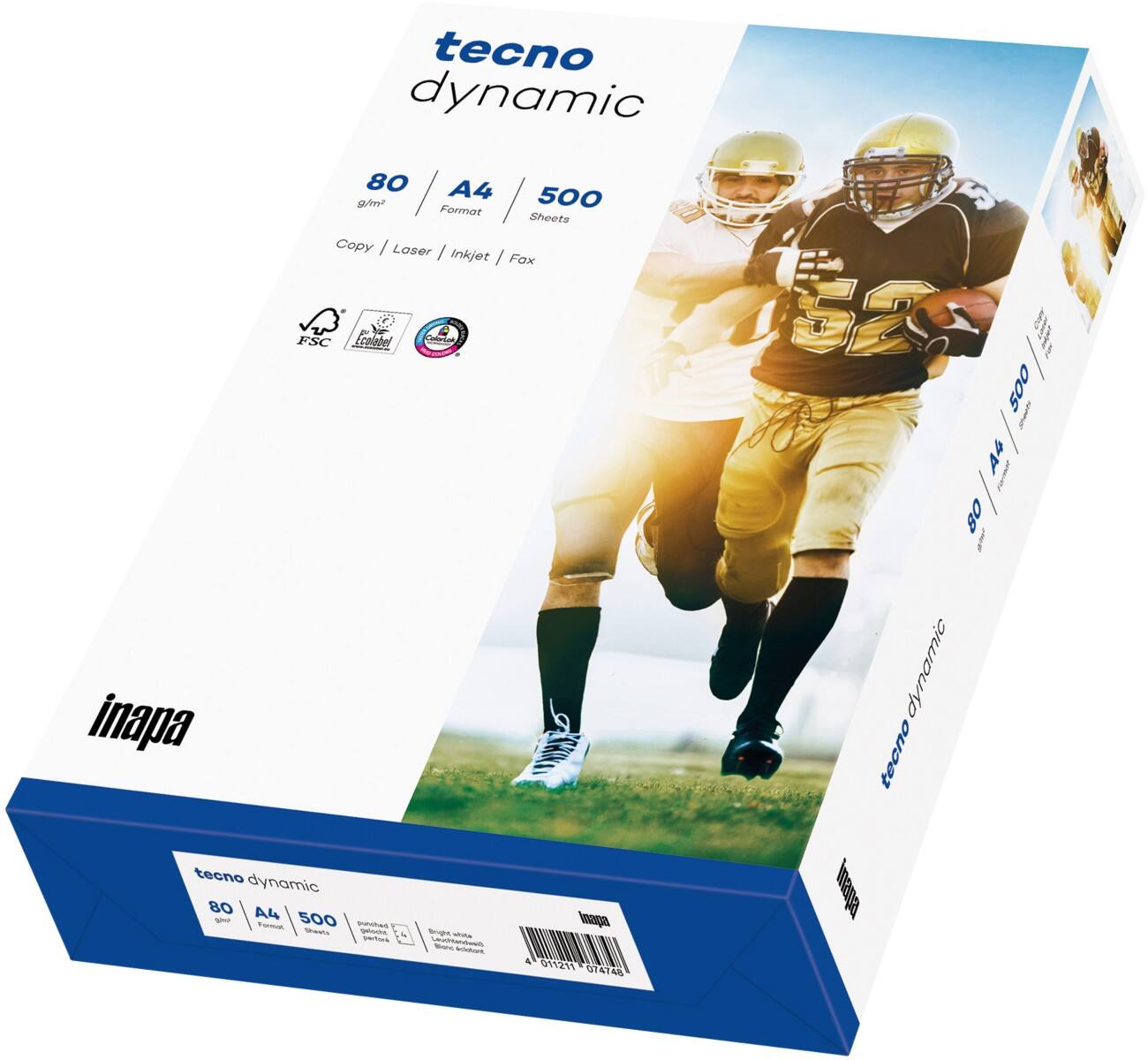 Papier tecno Dynamic A4 4 Perforations 80 g/m² Blanc 500 Feuilles
