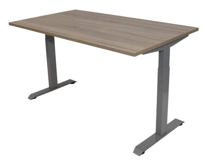 euroseats Bureau Rechthoekig Robson Eiken T-Voet 1.600 (B) x 800 (D) x 865 (H) mm Metaal