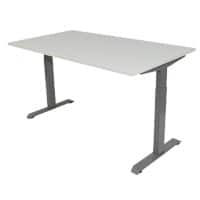 Bureau euroseats Blanc Cadre Gris 620-840 x 1200 x 800 mm