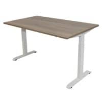 Bureau Euroseats Chêne Robson Cadre blanc 62-84 x 120 x 80 cm