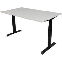 Bureau euroseats Blanc, noir 620-840 x 1200 x 800 mm